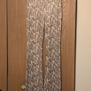 Sassy Snake Print High-rise Pants For Women